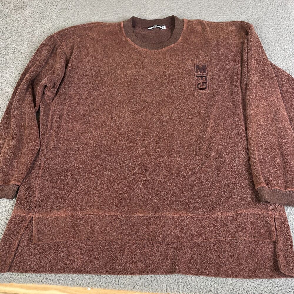 VINTAGE MARITHE FRANCOIS GIRBAUD Sweatshirt Large Sweater Embroidered Brown